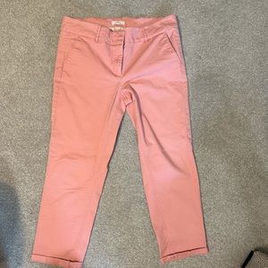 Loft coral cropped chino. Size 12.